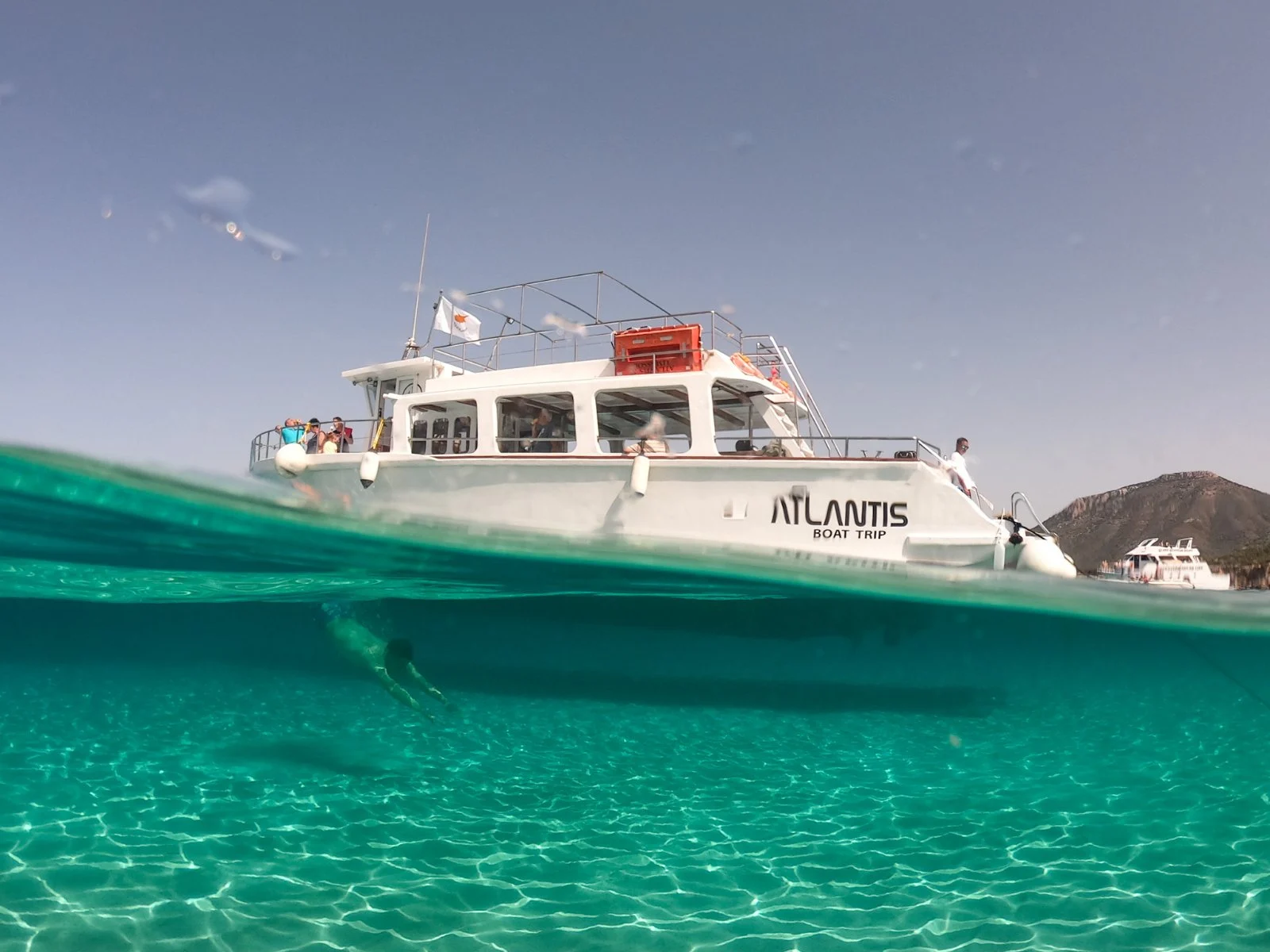 under water and above water photo